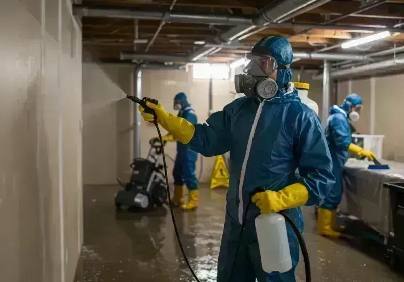 Basement Sanitization and Antimicrobial Treatment process in West View, PA